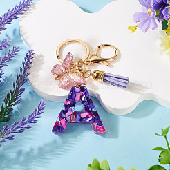 Resin Butterfly Pendant Keychains&nbsp;KEYC-TAC0034-03A