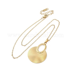 ファン 304 ステンレス ペンダント ネックレス  イオンプレーティング（ip）  18KGP本金メッキ  17.91インチ（45.5cm）&nbsp;NJEW-M096-23G