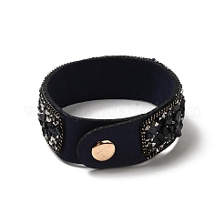 Faux Suede Snap Cord Bracelet&nbsp;BJEW-F428-15
