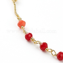 Faceted Glass Beaded Necklaces&nbsp;NJEW-JN03278