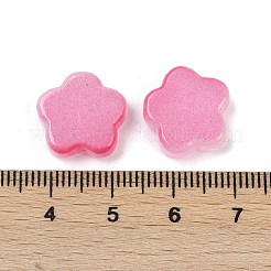 透明ガラスビーズ  スター  焼き付け塗料  フラミンゴ  14x15x5mm  穴：1.2mm&nbsp;DGLA-E004-03G