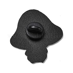 キノコのエナメルピン  バックパック用合金ラペルピンバック  ライム  33x31.5mm&nbsp;JEWB-I055-02EB-01