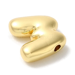真鍮チャーム  長持ちメッキ  18KGP本金メッキ  文字m  10x12.5x3.5mm  穴：1.4mm&nbsp;KK-S391-02G-M