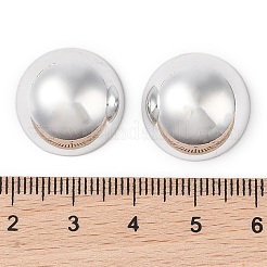 Ccbプラスチックカボション  半円  プラチナ  18x8mm&nbsp;KY-C020-15D-P