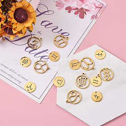 24Pcs 304 Stainless Steel Pendants&nbsp;STAS-TA0001-30G
