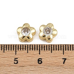 Brass Micro Pave Cubic Zirconia Beads&nbsp;KK-A269-56G
