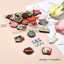 20Pcs 20 Styles Study/Teacher's Day Theme Food Grade Silicone Focal Beads&nbsp;SIL-CJ0001-41