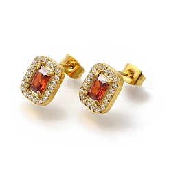 Ion Plating(IP) 304 Stainless Steel Stud Earrings&nbsp;EJEW-H018-01G-06