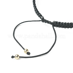 Chakra Theme Flower Natural & Synthetic Mixed Gemstone Braided Bead Bracelet&nbsp;BJEW-TA00316