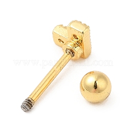 Brass Micro Pave Clear Cubic Zirconia Stud Earrings&nbsp;LS-EJEW-L265-01G