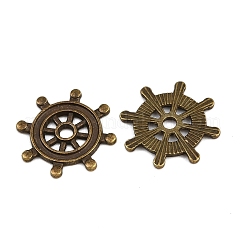 合金のチベット風チャーム  舵  アンティークブロンズ  15x1mm  穴：1.8mm&nbsp;TIBE-B003-05AB