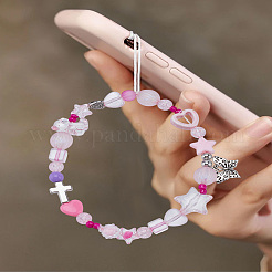 1Pc Resin & Crystal & Alloy and Plastic Mobile Straps for Women&nbsp;HJEW-LP0001-23