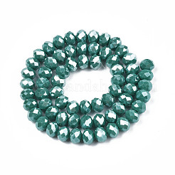 Electroplate Glass Beads Strands&nbsp;LS-EGLA-A034-P8mm-A09