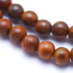 天然ウッドビーズ連売り  ラウンド  10mm  穴：1mm  約39個/連  15.55インチ（39.5cm）&nbsp;WOOD-P011-06-10mm