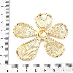 合金ビッグサイズペンダントトップ  花  ラックめっき  カドミウムフリー＆鉛フリー  ゴールドカラー  54.5x62x4.5mm  穴：5.5mm&nbsp;X-PALLOY-P315-10B-G