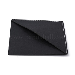 Puイミテーションレザーブックマーク  ページ コーナー マーカー  菱形  ブラック  131x132x3mm&nbsp;OFST-WH0002-34B-01