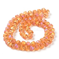 Electroplate Transparent Glass Beads Strands&nbsp;EGLA-I018-FR01