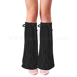 女性用アクリル繊維ソックス  ブラック  383x190x18mm&nbsp;AJEW-WH20060-48A