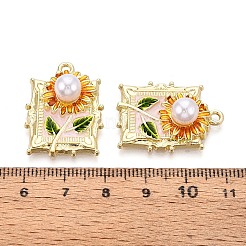 Rack Plating Alloy Enamel Pendants&nbsp;ENAM-N065-05KCG