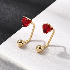 304 Stainless Steel Heart Stud Earrings&nbsp;EJEW-F396-04B-G