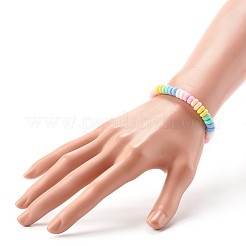 Handmade Polymer Clay Beads Stretch Bracelets for Kids&nbsp;BJEW-JB06487-01