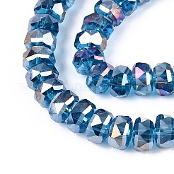 Electroplate Transparent Glass Beads Strands&nbsp;X-EGLA-N022-04A-D07