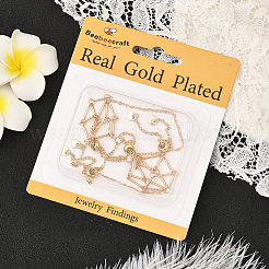 5Pcs Adjustable Braided Brass Macrame Pouch Cable Chain Slider Bracelet Making&nbsp;BJEW-BBC0001-17A