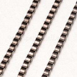 アイアン製ネックレス作り  ベネチアンチェーン  合金カニカン付き  ガンメタ色  24.72インチ&nbsp;MAK-K002-36B