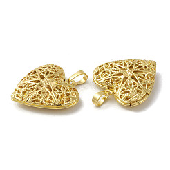 Rack Plating Brass Locket Pendants&nbsp;KK-G452-10G