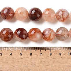Natural Hematoid Quartz/Ferruginous Quartz Beads Strands&nbsp;G-H343-D14-14mm
