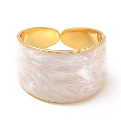 Enamel Plain Band Open Cuff Rings&nbsp;RJEW-E069-01G-07