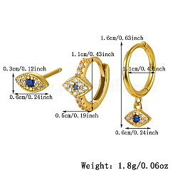 Simple S925 Sterling Silver Horse Eye Earring Sets&nbsp;NN5994-1
