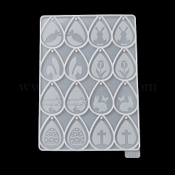 Easter Teardrop with Rabbit/Carrot/Cross Pendant DIY Silhouette Silicone Molds&nbsp;LS-SIMO-C011-04