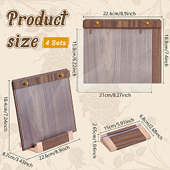 Wood Business License Display Stand with Acrylic Panel&nbsp;AJEW-WH0410-331B