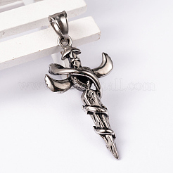 304 Stainless Steel Big Pendants with Rhinestone&nbsp;STAS-K027-M
