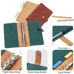 2Pcs 2 Colors Rectangle Imitation Leather Loose-leaf Notebook Book Covers&nbsp;AJEW-CL0006-29