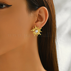Stainless Steel Flower Stud Earrings&nbsp;YX0198