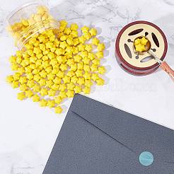 レトロシーリングスタンプ用シーリングワックス粒子キット  ステンレス鋼スプーン  ろうそく  プラスチック製の空の容器  ゴールド  9mm  200pc&nbsp;DIY-CP0003-54S