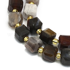 天然石フォッシルビーズ連売り  多面カット  キューブ  6.5~7.5x6.5~7.5x6.5~7.5mm  穴：1.2mm  約43~44個/連  15.35''~15.55''（39~39.5センチメートル）&nbsp;G-I376-D24-01