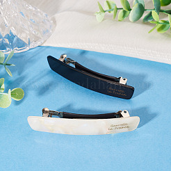 2Pcs 2 Colors Cellulose Acetate and Iron Hair Barrettes for Women Girl&nbsp;PHAR-TADJ0001-01A