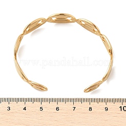 女性用304ステンレススチールカフバングル  18KGP本金メッキ  1/2インチ（1.2cm）  内径：2-1/4インチ（5.85cm）&nbsp;BJEW-B120-04G-01