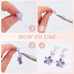 5 Colors Alloy Stud Earring Findings&nbsp;FIND-SP0005-60A
