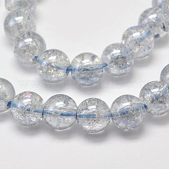 Electroplate Synthetic Crackle Quartz Bead Strands&nbsp;EGLA-J067-6mm-HR09