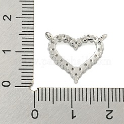 Rack Plating Brass Micro Pave Clear Cubic Zirconia Charms&nbsp;KK-U021-03P