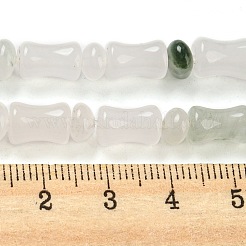 天然石翡翠ビーズ連売り  ロンデルビーズと  竹の棒  10x6mm  穴：0.80mm&nbsp;G-M420-B01-01