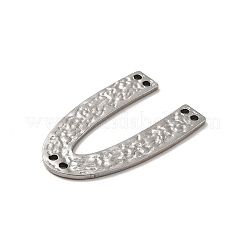 変色しない304ステンレススチールシャンデリア部品リンク  ハンマー  アーチ  ステンレス鋼色  29x18x1mm  穴：1.4mm&nbsp;STAS-I694-20P