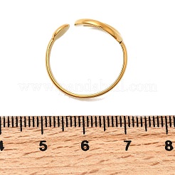 女性用304ステンレススチールカフリング  フラットラウンド  イオンプレーティング（ip）  18KGP本金メッキ  13.5mm  内径：18mm&nbsp;RJEW-Z110-05G