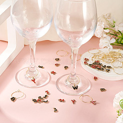 2 Sets Alloy Enamel Charms&nbsp;ENAM-TA0002-81