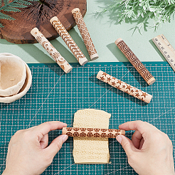 6Pcs 6 Styles Wooden Rolling Pin&nbsp;BAKE-HY0001-01B