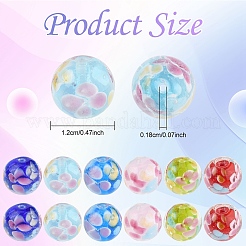 10Pcs Round Lampwork Beads&nbsp;LAMP-YW0001-60A